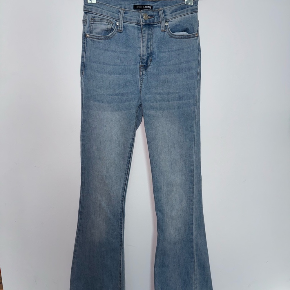 FashionNova Light Blue Flare Jeans